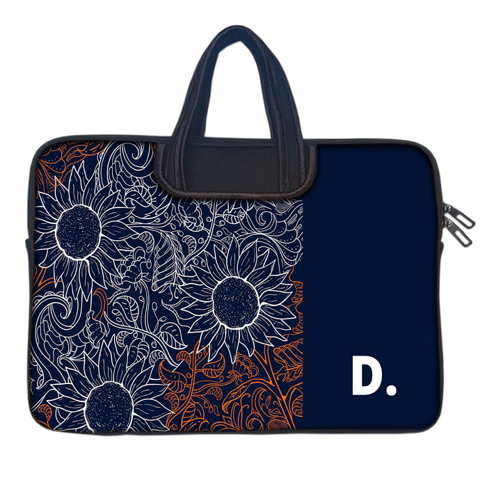 Floral Stromy | DFY Laptop Sleeve with Concealable Handles fits Up to 15.6" Laptop / MacBook 16 inches