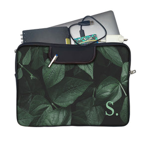 Letter On Leaf | DFY Laptop Sleeve with Concealable Handles fits Up to 15.6" Laptop / MacBook 16 inches