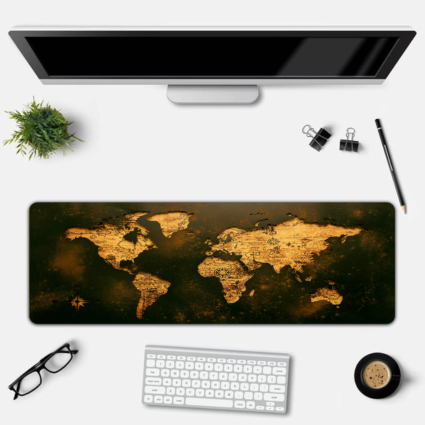 Desktop Mat Map Green Map Desk Mat – Theskinmantra