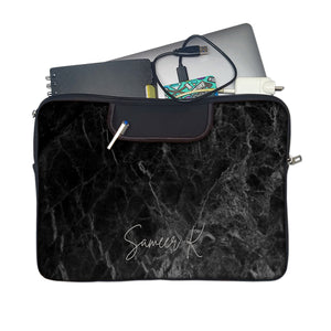 Marble Florish | DFY Laptop Sleeve with Concealable Handles fits Up to 15.6" Laptop / MacBook 16 inches