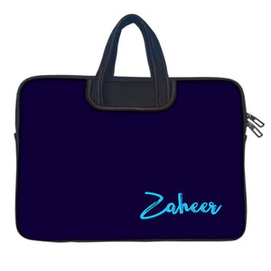 Navy Blues | DFY Laptop Sleeve with Concealable Handles fits Up to 15.6" Laptop / MacBook 16 inches