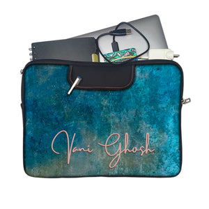 Withered Teal | DFY Laptop Sleeve with Concealable Handles fits Up to 15.6" Laptop / MacBook 16 inches