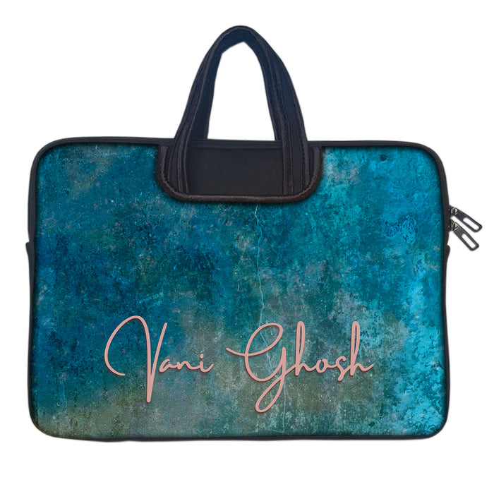 Withered Teal | DFY Laptop Sleeve with Concealable Handles fits Up to 15.6" Laptop / MacBook 16 inches