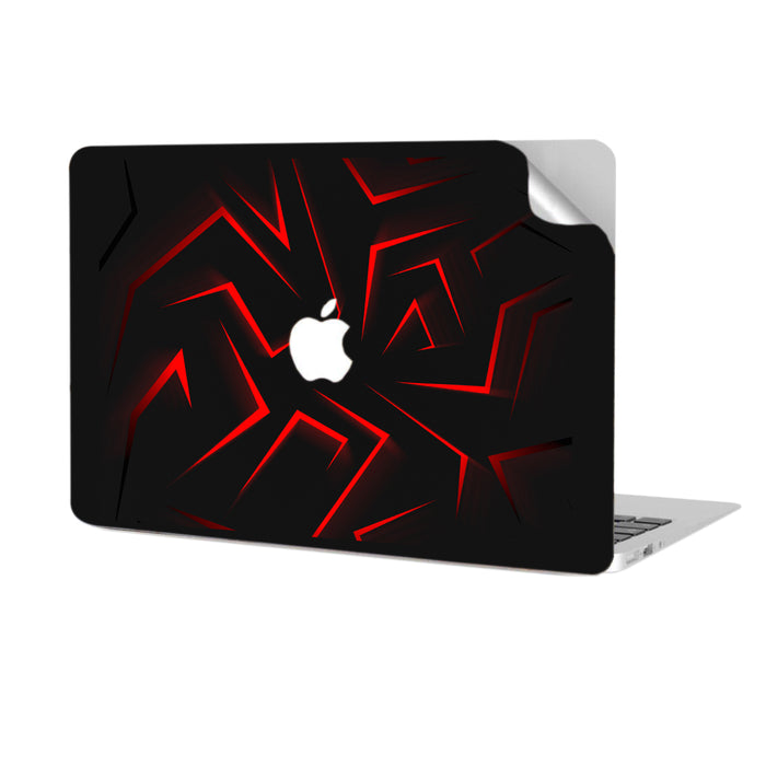 RED AND BLACK DESIGN Macbook Skin Decal