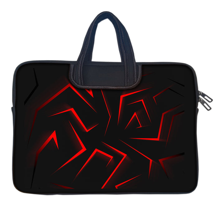RED AND BLACK DESIGN Laptop Sleeve with Concealable Handles fits Up to 15.6" Laptop / MacBook 16 inches