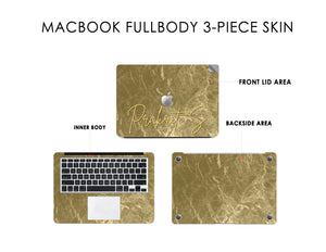 GOLDEN MARBLE FLOURISH DFY Macbook Skin Decal
