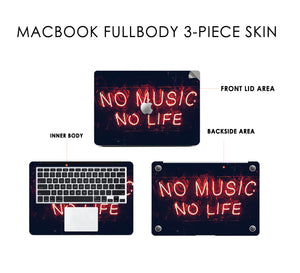 No Music No Life Macbook Skin Decal