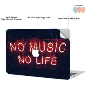 No Music No Life Macbook Skin Decal