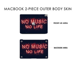 No Music No Life Macbook Skin Decal