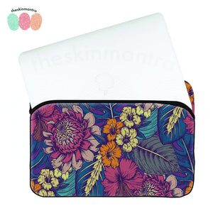 FLORAL POP ART Laptop Macbook Sleeve Bag FLAP