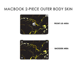 Gold In the dark Macbook Skin Decal
