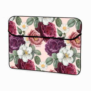Floral Elegance Laptop Macbook Sleeve Bag FLAP