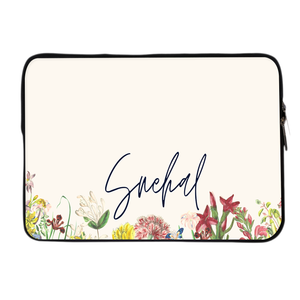 Floral Base Chain Pouch Laptop Macbook Sleeve