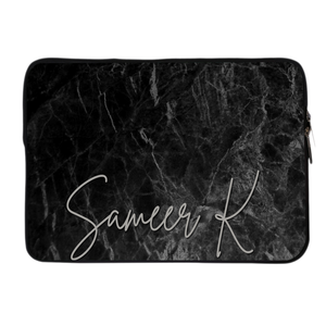 Marble Flourish DFY Chain Pouch Laptop Macbook Sleeve