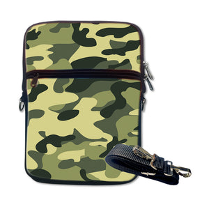 GREEN CAMO CROSS BODY SLING BAG