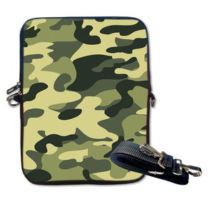 GREEN CAMO CROSS BODY SLING BAG